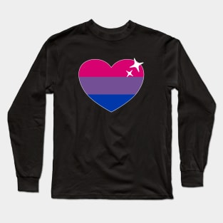 Bisexual Flag - Bisexual Heart Long Sleeve T-Shirt